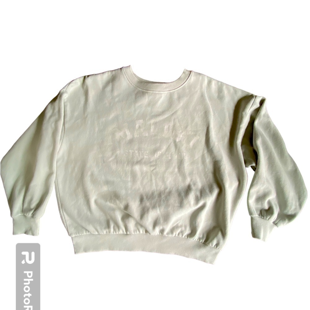 2/$15 H&M Sage Green Malibu Graphic Sweatshirt Small